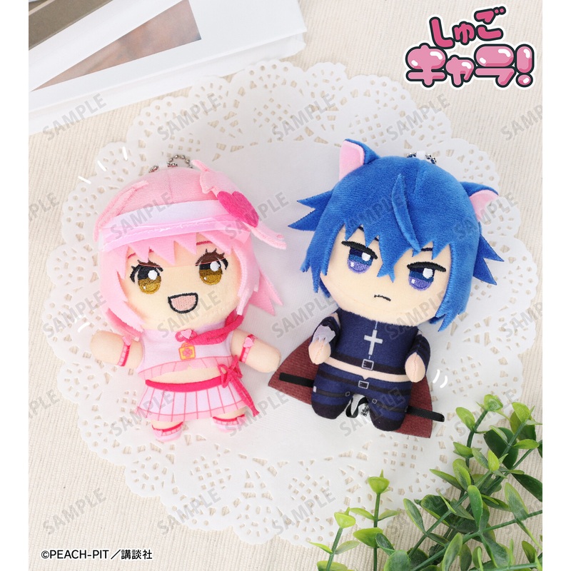 Shugo Chara! Chokonto! Plushie Mascot Amulet Heart & Black Lynx Set
